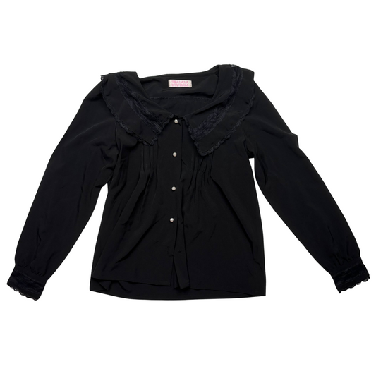 Japanese Brand 'TRALALA' by Liz Lisa Black Button Up Blouse [Secondhand]