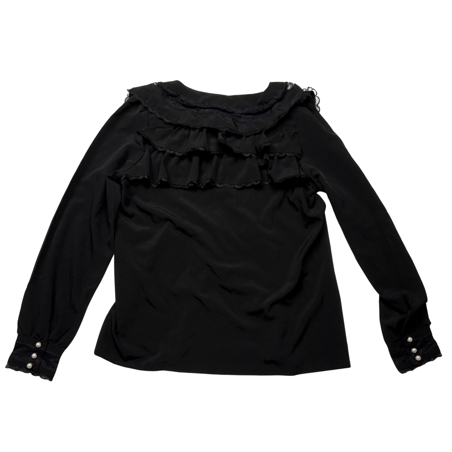 Japanese Brand 'TRALALA' by Liz Lisa Black Button Up Blouse [Secondhand]