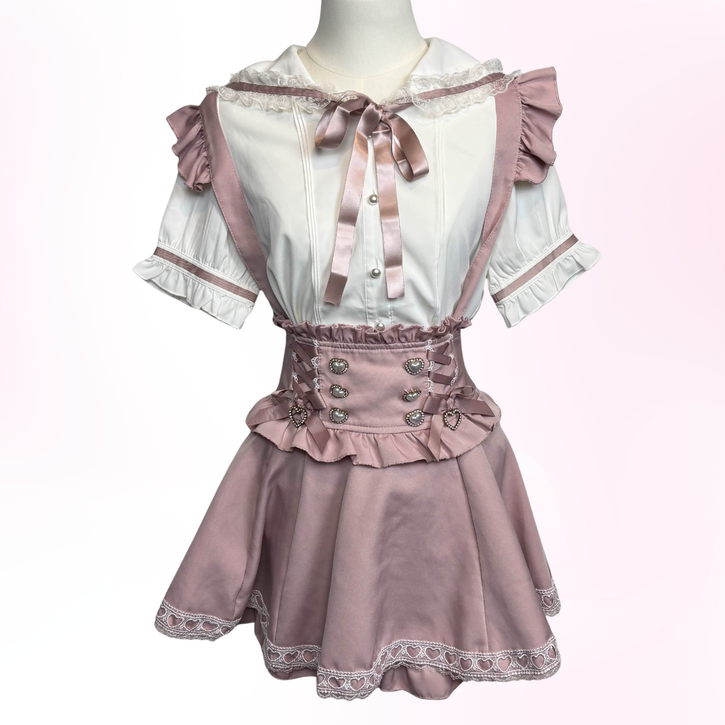 Japanese Brand MA*RS/Mars Pink & White 2pc. Setup [Secondhand]
