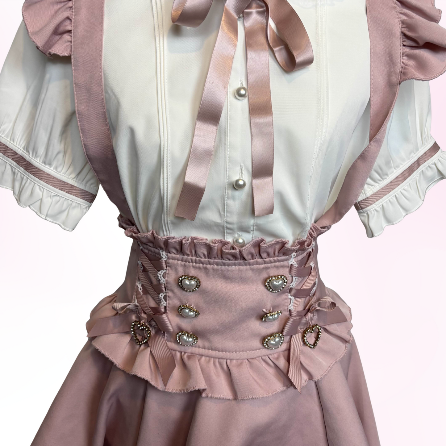 Japanese Brand MA*RS/Mars Pink & White 2pc. Setup [Secondhand]