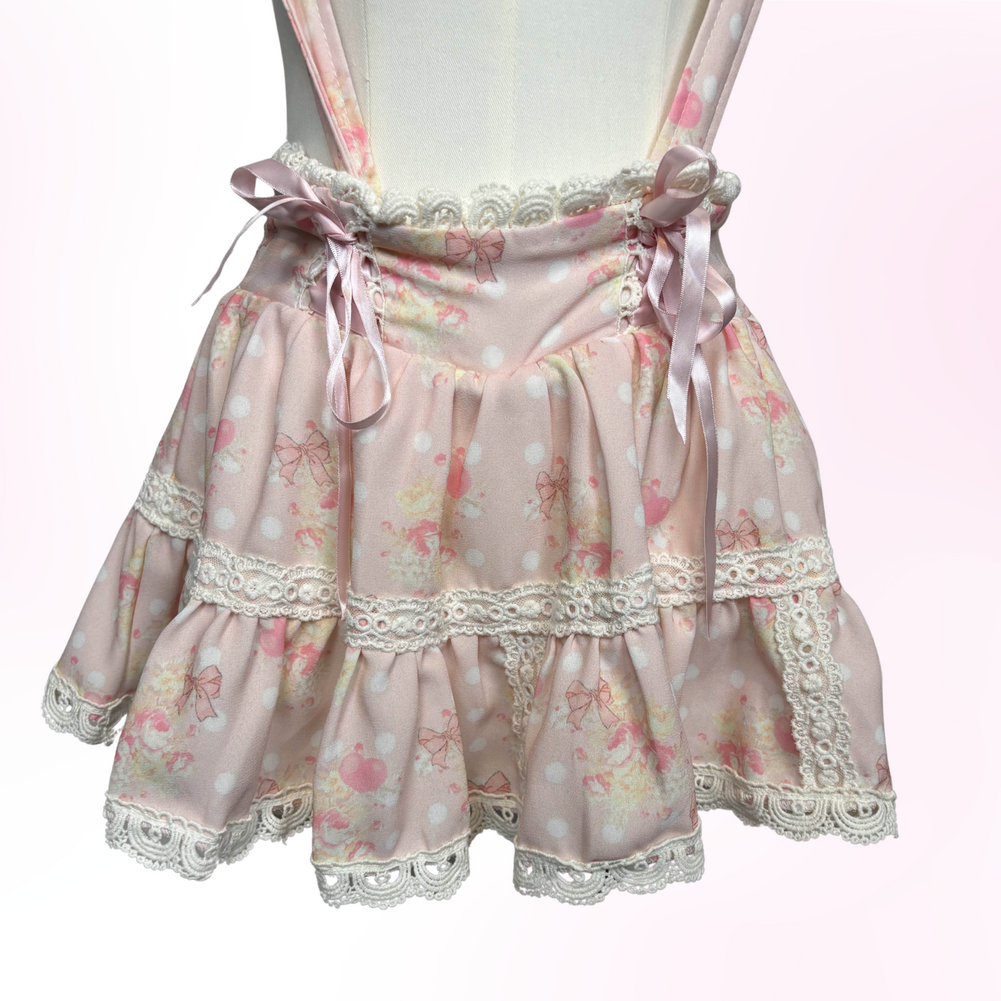 Japanese Brand 'Bobon21' Light Pink Bow JSK Bon24Hiz [Secondhand]