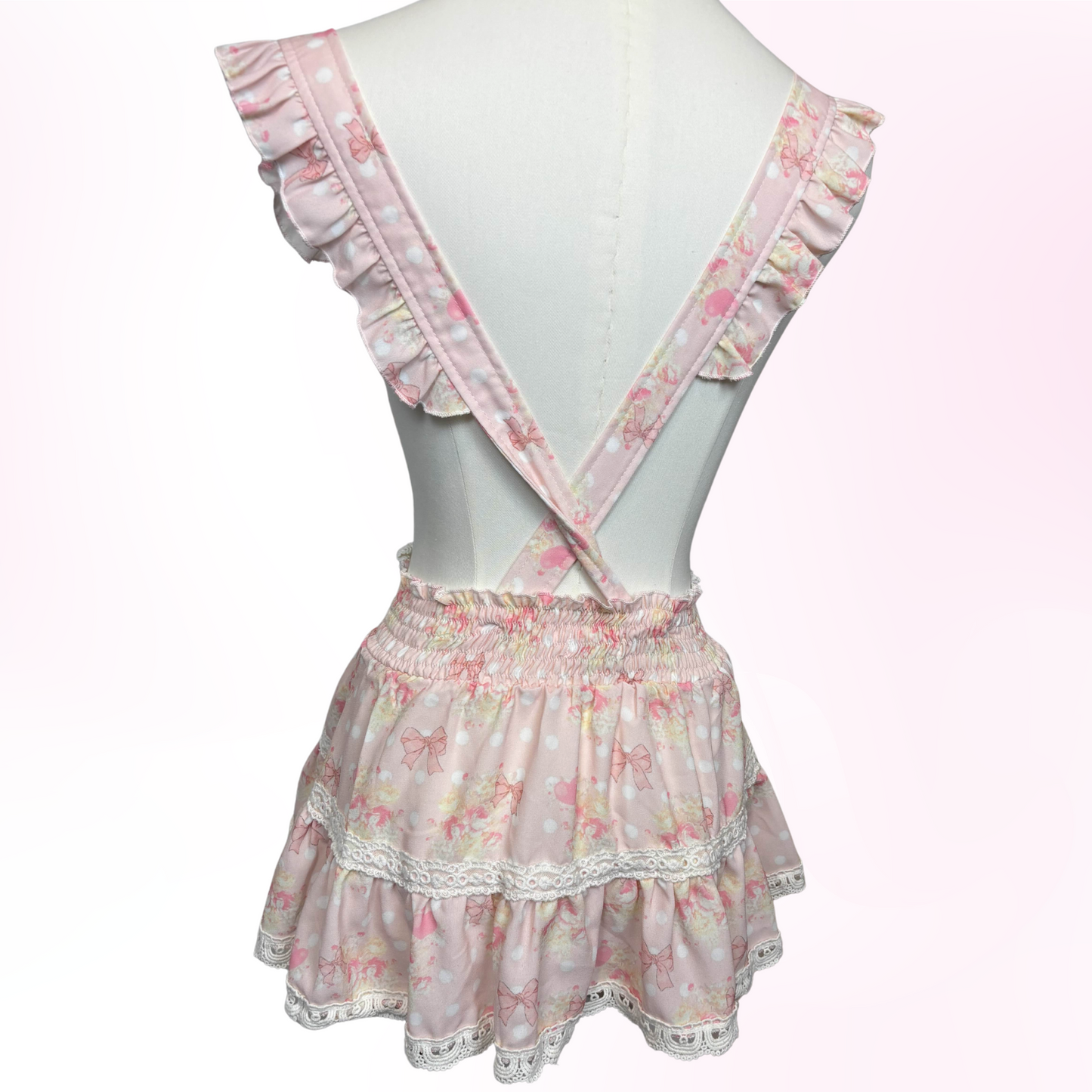Japanese Brand 'Bobon21' Light Pink Bow JSK Bon24Hiz [Secondhand]