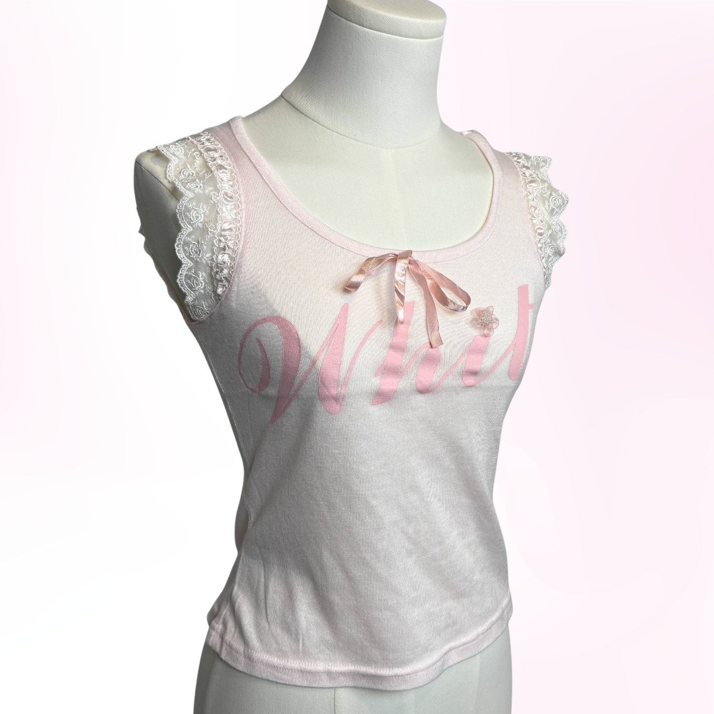 Japanese Brand 'Jayro White' Light Pink Lace Camisole [Secondhand]