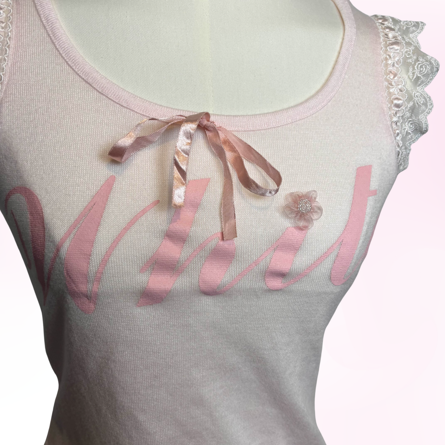 Japanese Brand 'Jayro White' Light Pink Lace Camisole [Secondhand]