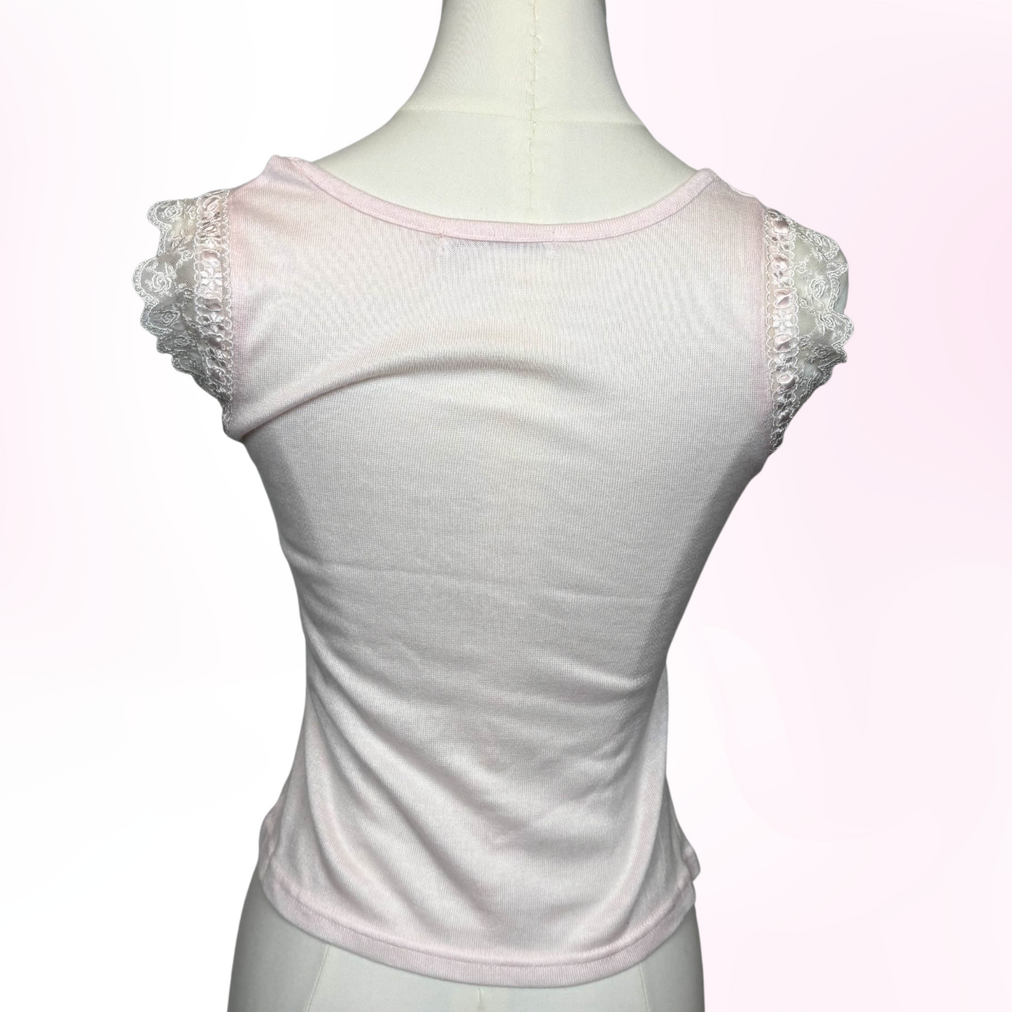 Japanese Brand 'Jayro White' Light Pink Lace Camisole [Secondhand]