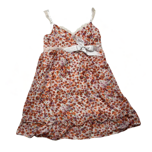 Japanese L.R. Orange Floral Design Dress